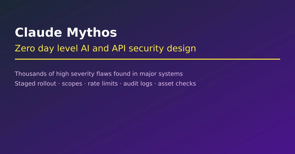 Claude Mythos 网络安全模型与 API 防护架构示意图