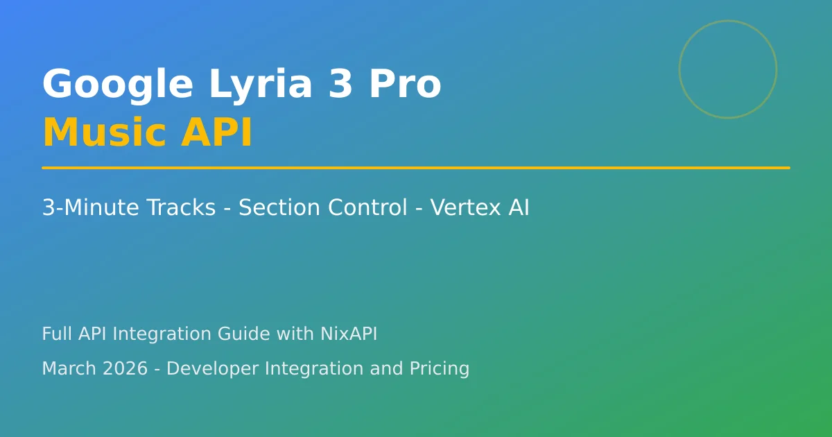 Google Lyria 3 Pro 音乐生成 API 封面