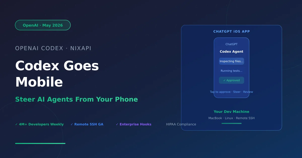 OpenAI Codex 上线 iOS 移动端掌控 AI 编程助手