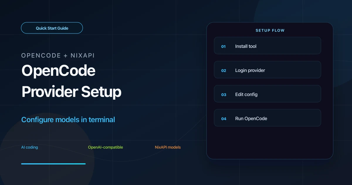 OpenCode 接入第三方 API 快速教程封面