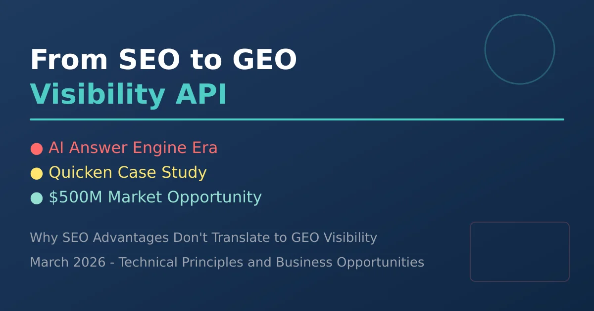 从 SEO 到 GEO 可见性 API 封面