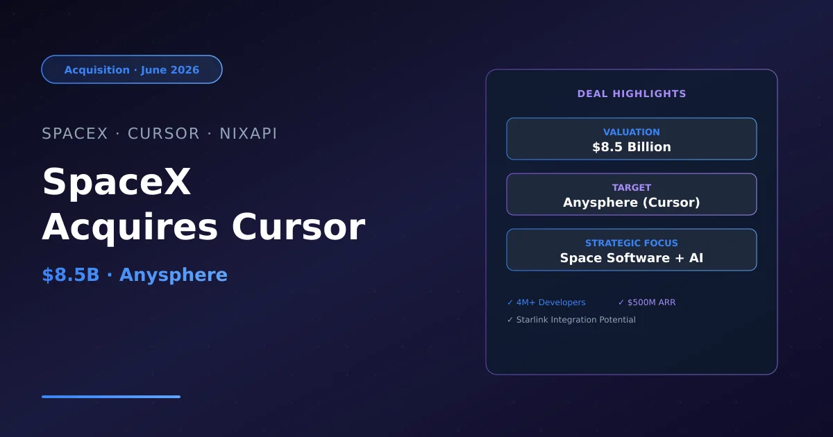 SpaceX以600亿美元收购Cursor（Anysphere）AI编程工具市场格局改写