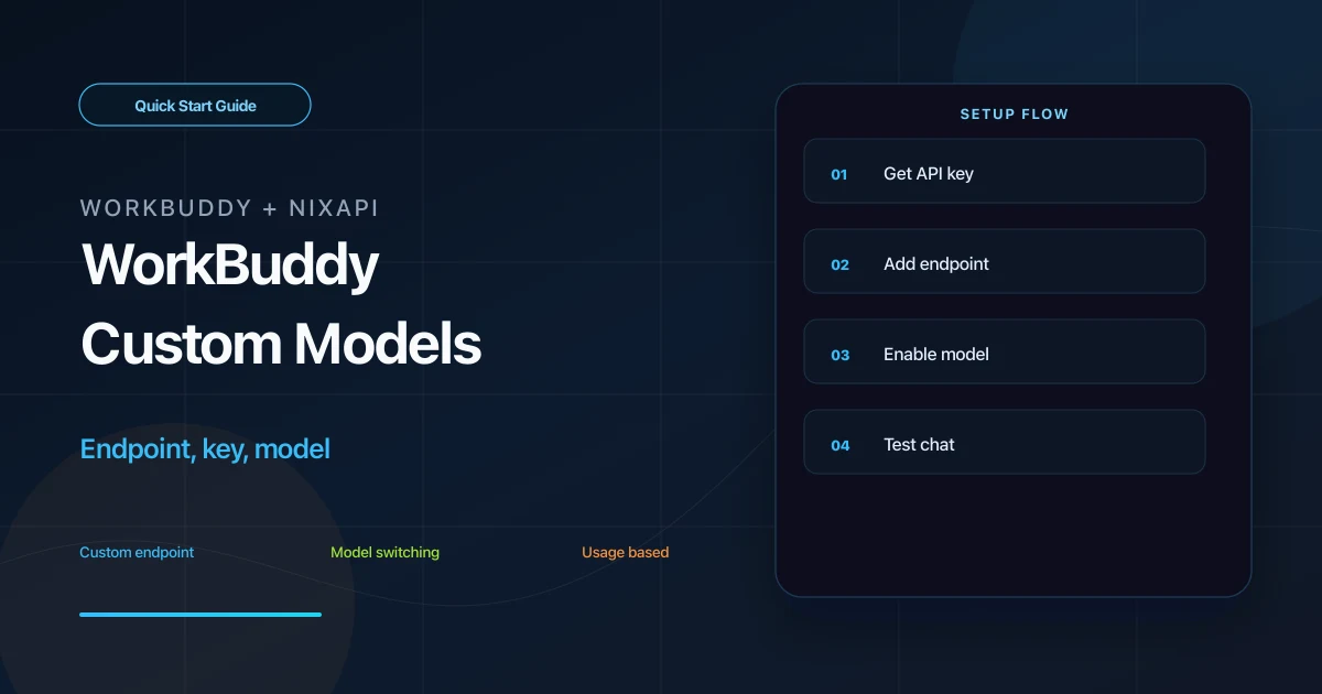 WorkBuddy 接入第三方 API 快速教程封面